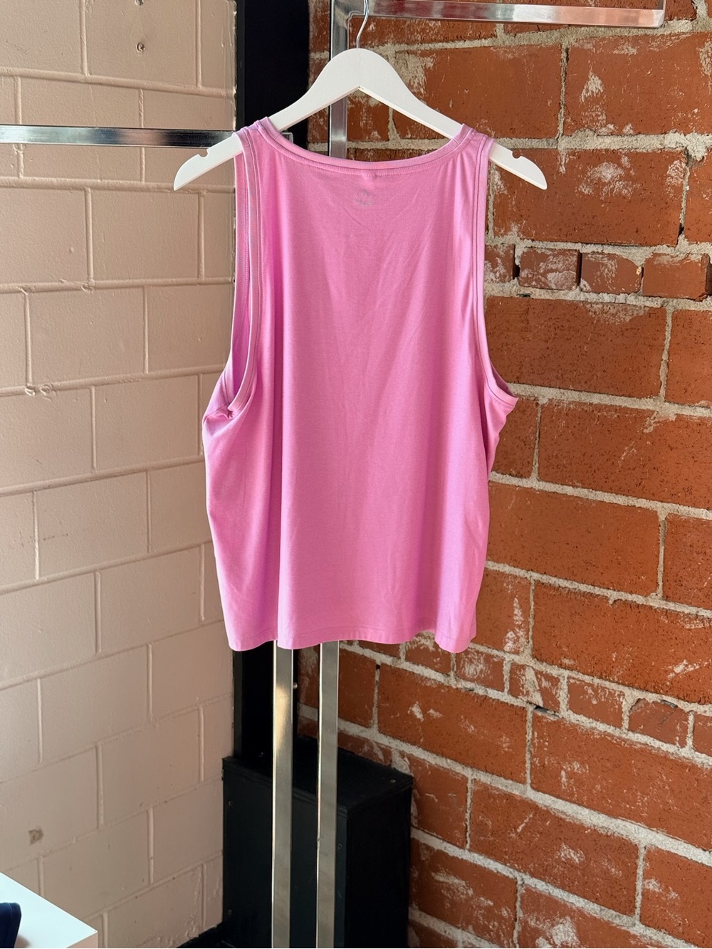 Beyond Yoga Bright Pink Relaxed Tank Top - Picture 3 of 3